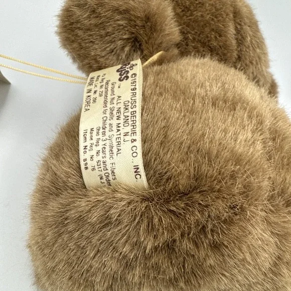 Vintage Rare Luv Pets 1979 Russ Berry Baboo Teddy Bear Plush Animal With Tags - Picture 7 of 12
